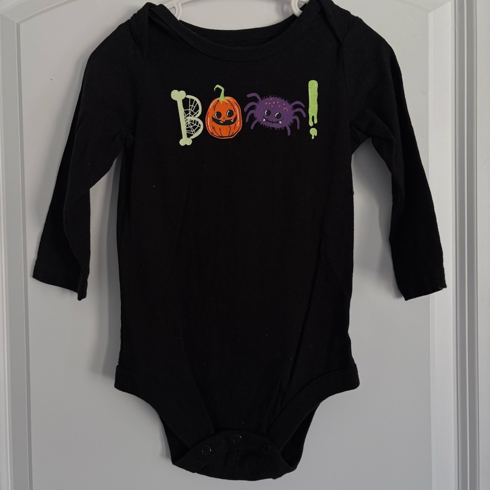 🟧$1.50 ADD-ON🟧 GEORGE • 18-24m • Black Halloween Baby Onesie